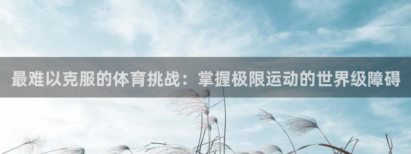 蓝鲸体育平台官网：最难以克服的体育挑战：掌握极限运动的世界级障碍